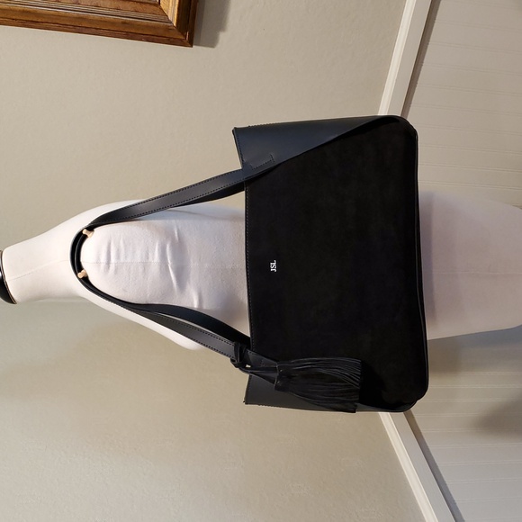 Mark & Graham Black Shoulder Bag with Tassel - Picture 4 of 15